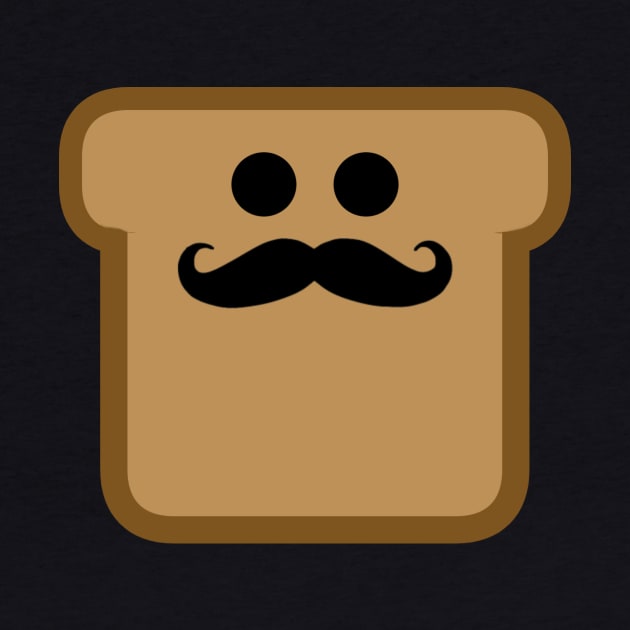 Mustache Toast by Brainless Doodles